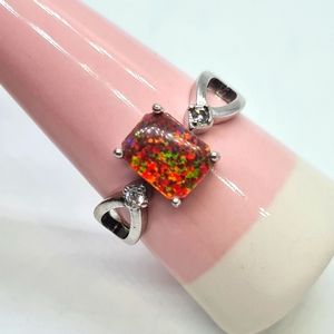 Sterling silver ring with color changing stone.